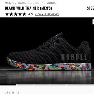 Men’s 10.5 Rare Black Wild Trainer NO BULL